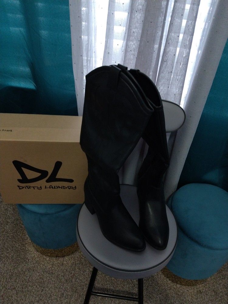Black Low Heel Boots