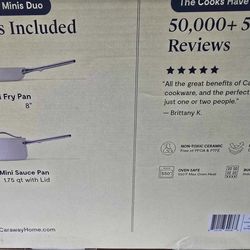 Caraway Non-Stick Ceramic Mini Fry Pan and Mini Sauce Pan Duo Cream