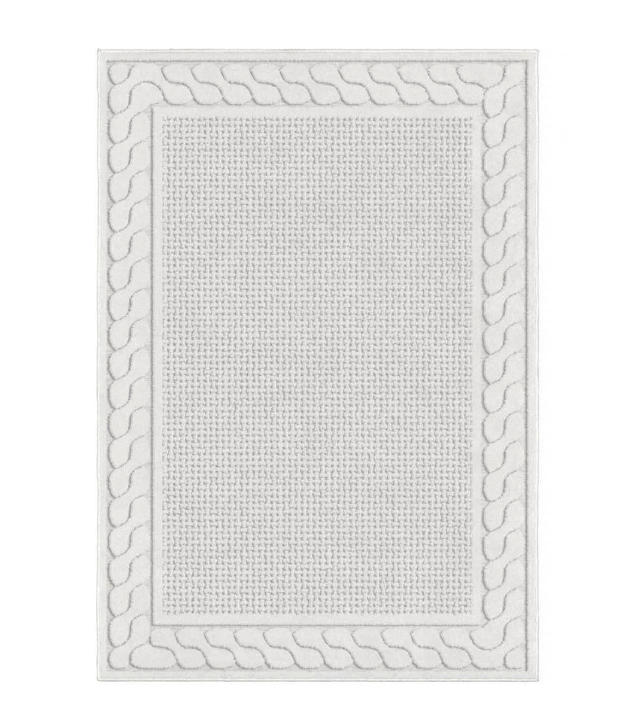 Picket Fences 7'9" X 10'10 Natural Area Rug, New