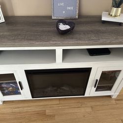 Farmhouse Fireplace TV Stand