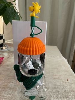 Starbucks Snoopy glass cup