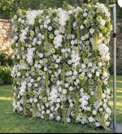 Sage Green Flower Wall