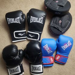 Boxing Gloves & Mitts 4 Pairs