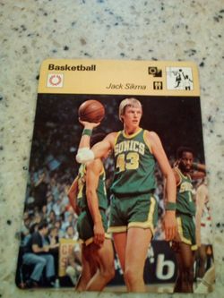 Vintage 1979 sportscaster basketball/ jack sikma/ olympic collector card # 53-22