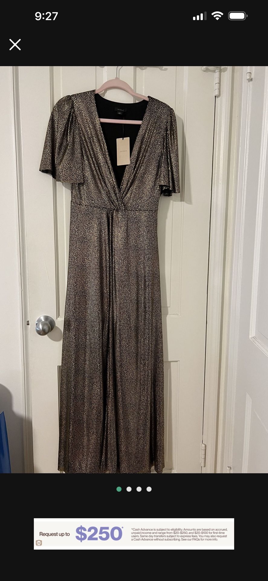 Gold Shiny Metallic Dress Cleopatra Costume Cute!