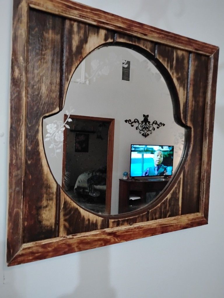 Homemade Wood Frame Mirror