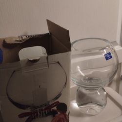 Heavy Glass Candle Holder Paperweight Decor Festive Holiday