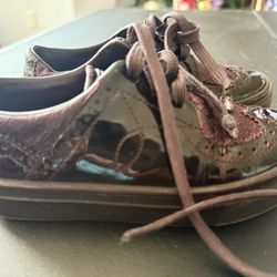 Louis Vuitton Purple Sneakers with Sparkly Finish
