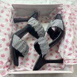 Juicy By Juicy Couture Womens Gweneth Slide Sandals Heels - Black -