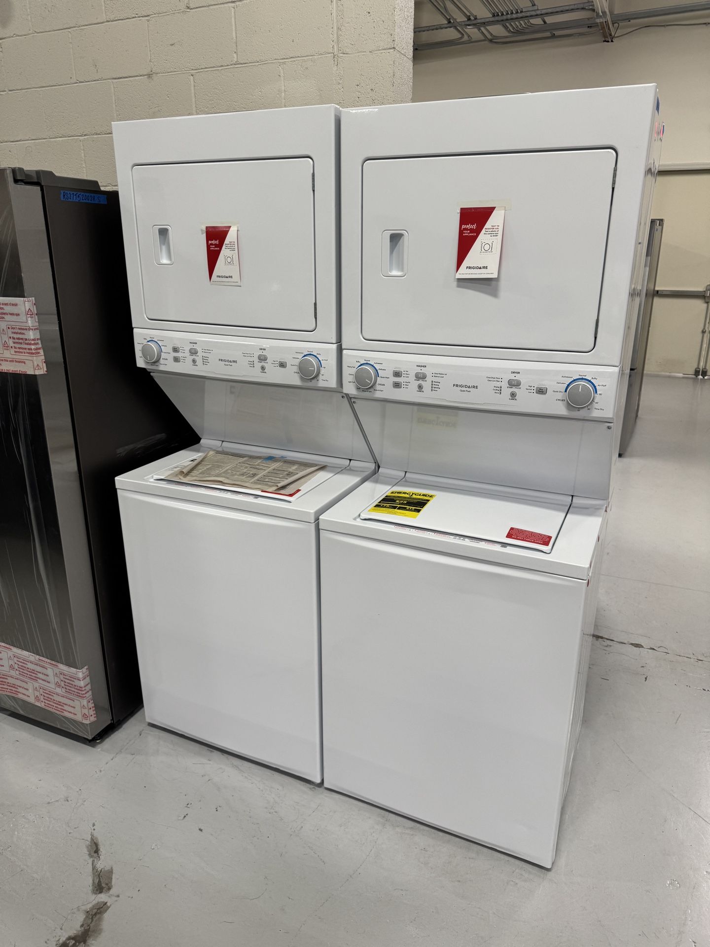 New Washer Dryer Tower Gas White