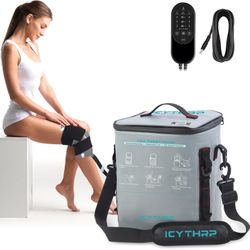 ICYTHRP Cold Therapy Machine with Programmable Timer, Portable Ice Machine for Knee After Surgery, Knee Replacement Recovery System for Pain Relief w/
