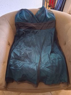teal satin cocktail dress Ever-Pretty XL
