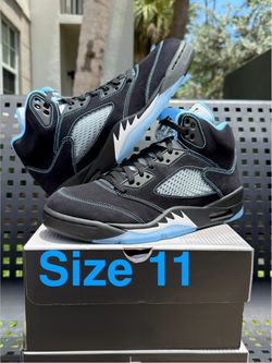 Jordan 5 OG Black UNC Sz 11 Brand New DS University Blue SNKRS