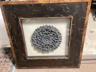 Kirkland’s Home 28” x 28” Decorative Medallion Shadow Box Wall Art