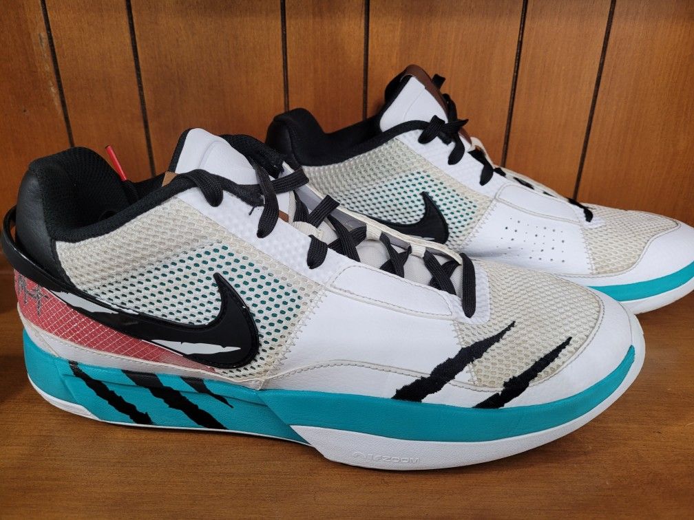 Nike JA 1 Reverse Scratch White Black Basketball Shoes Men’s Size 11.5 FV5957-100