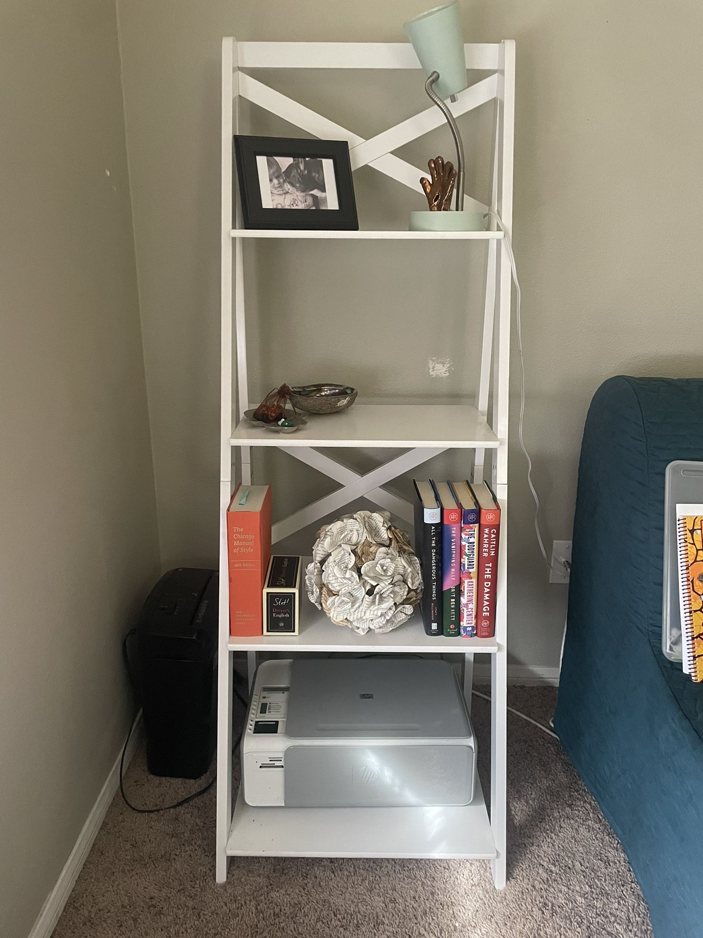 Bookcase-ladder shelf