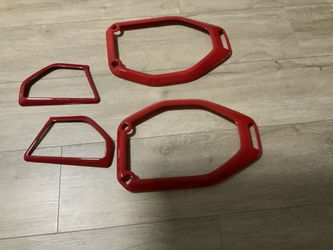 Red Trim Audio Cover..JL Jeep