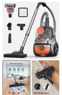 Aspiron Canister Vacuum Cleaner, 1200W Bagless