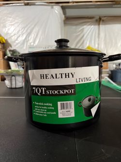 Healthy Living 7QT Non-Stick Stockpot with Lid