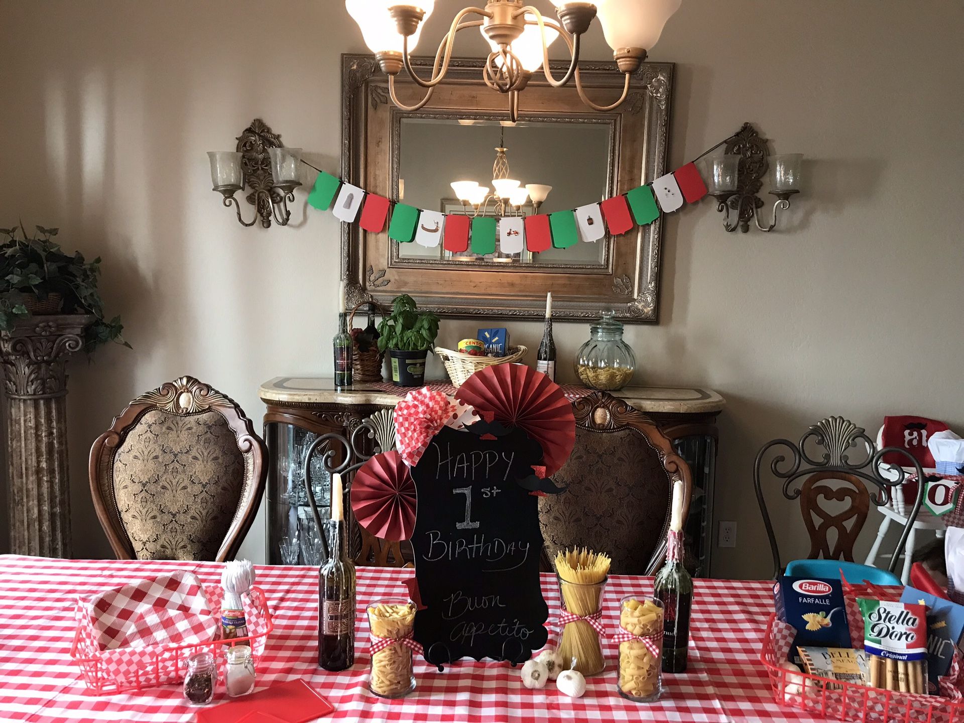 Pizza party/Italian themed birthday party decorations