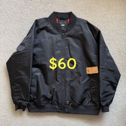 Vans Bomber Jacket Size XL Black Brand New With Tags 