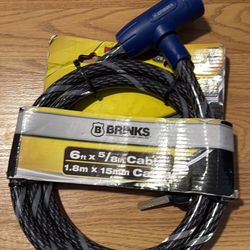 Brinks 6ft x 5/8in Cable Lock