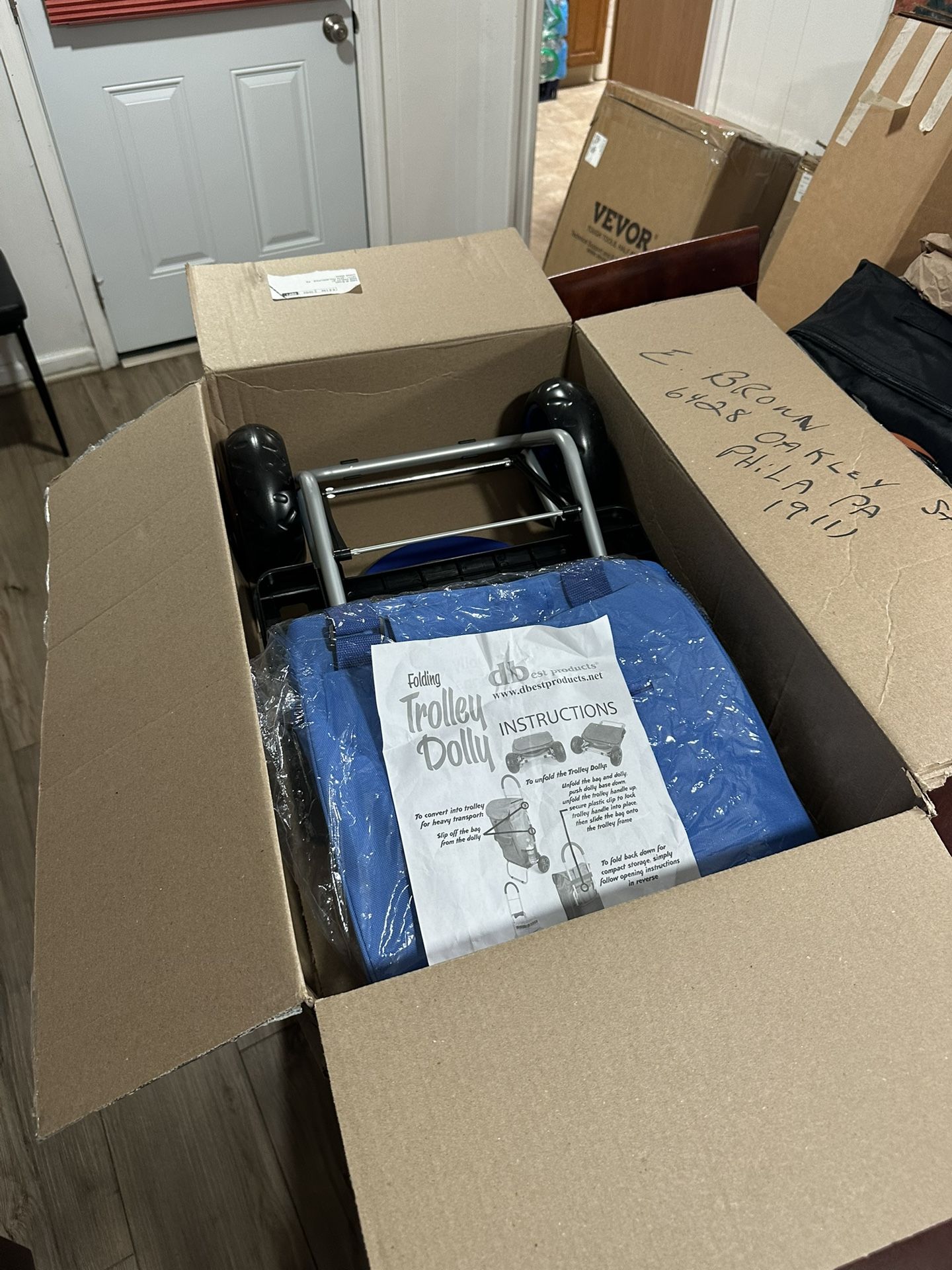 Folding trolley dolly 110lbs capacity