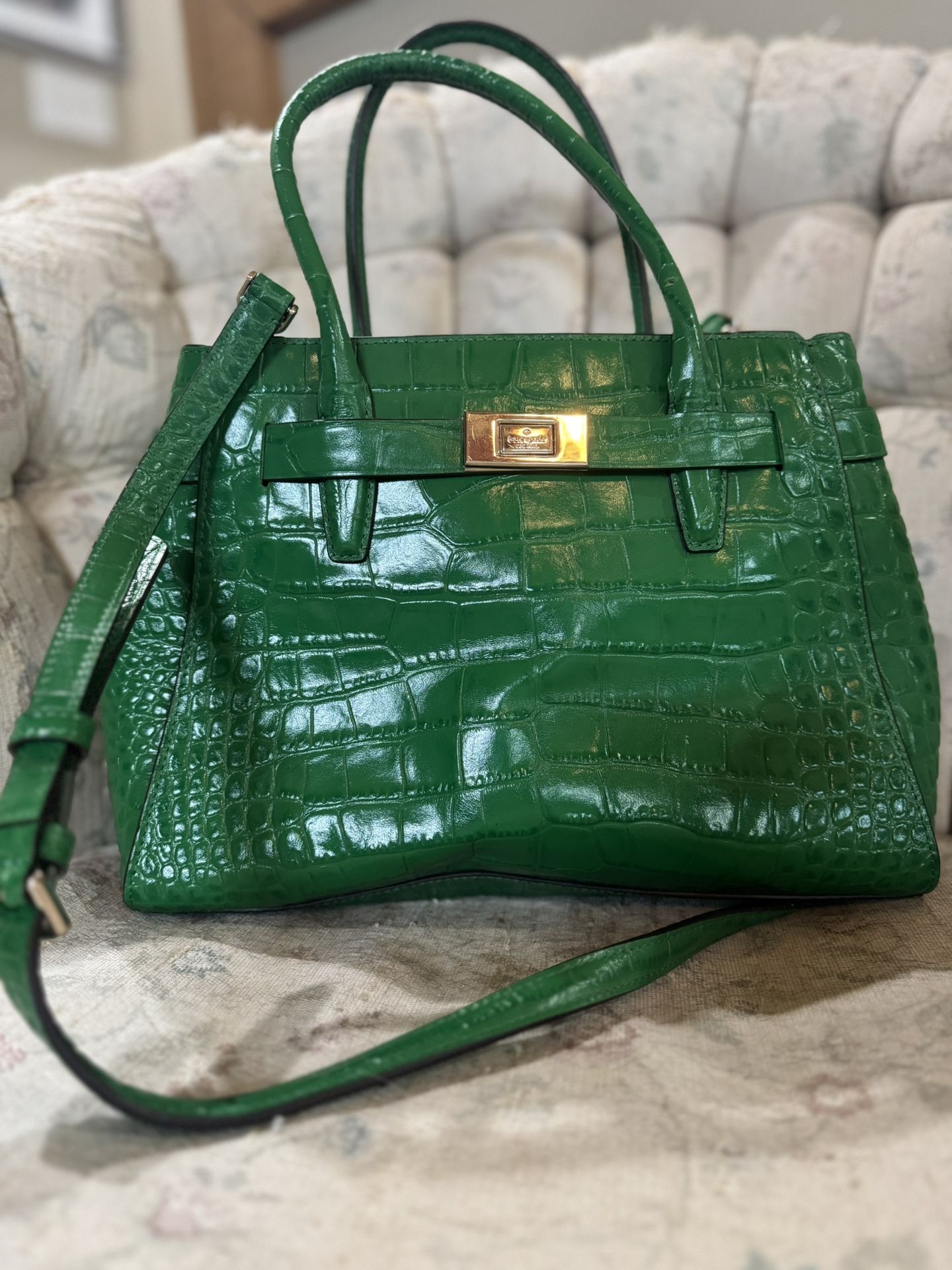 GENTLY USED Kate Spade Crocodile Purse