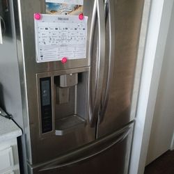 Stainless LG French door refrigerator