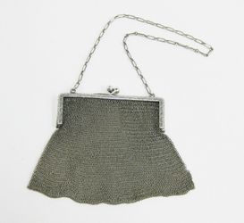 Antique R.Blackinton & Co Sterling Silver Mesh Purse / Handbag
