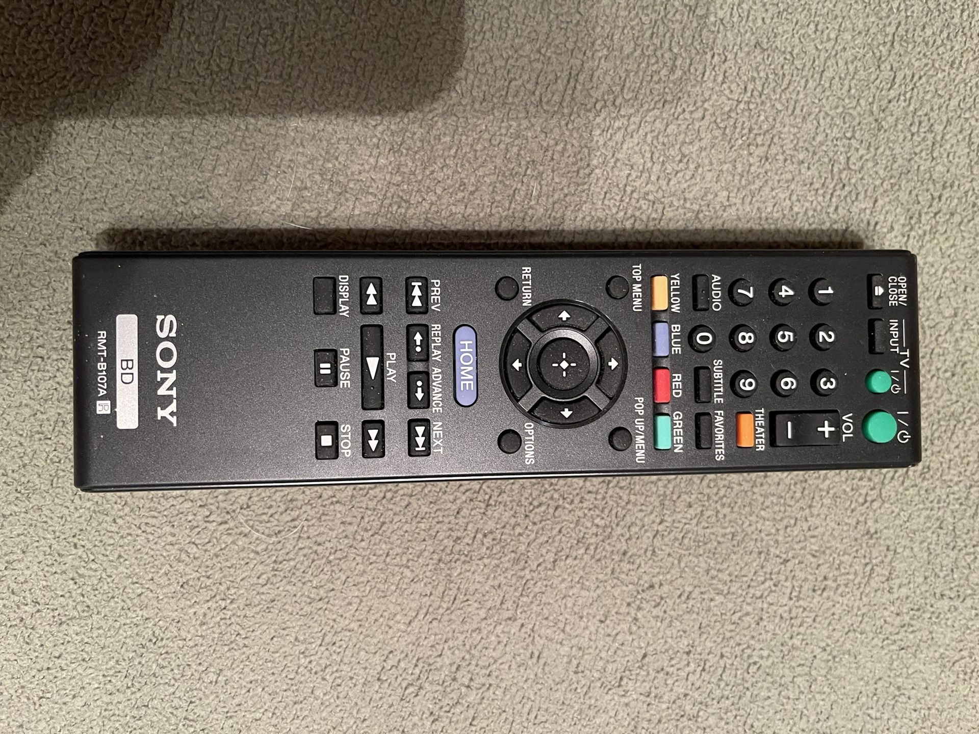 Sony 3d Player Remote Control