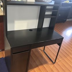 Compact - small space IKEA desk with storage