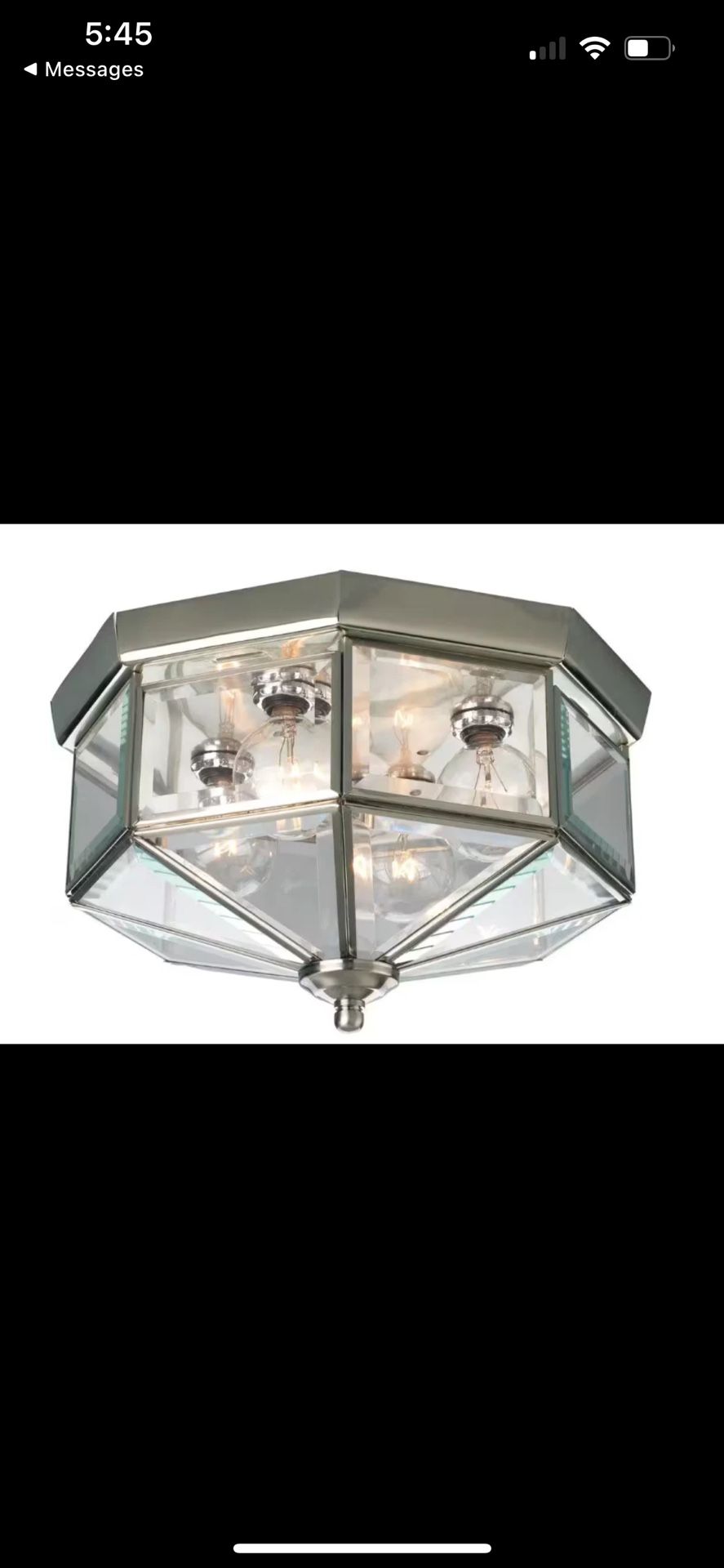 Progress Lighting 4-Light Brushed Nickel  Indoor/Outdoor 11-1/8 in. Flush Mount