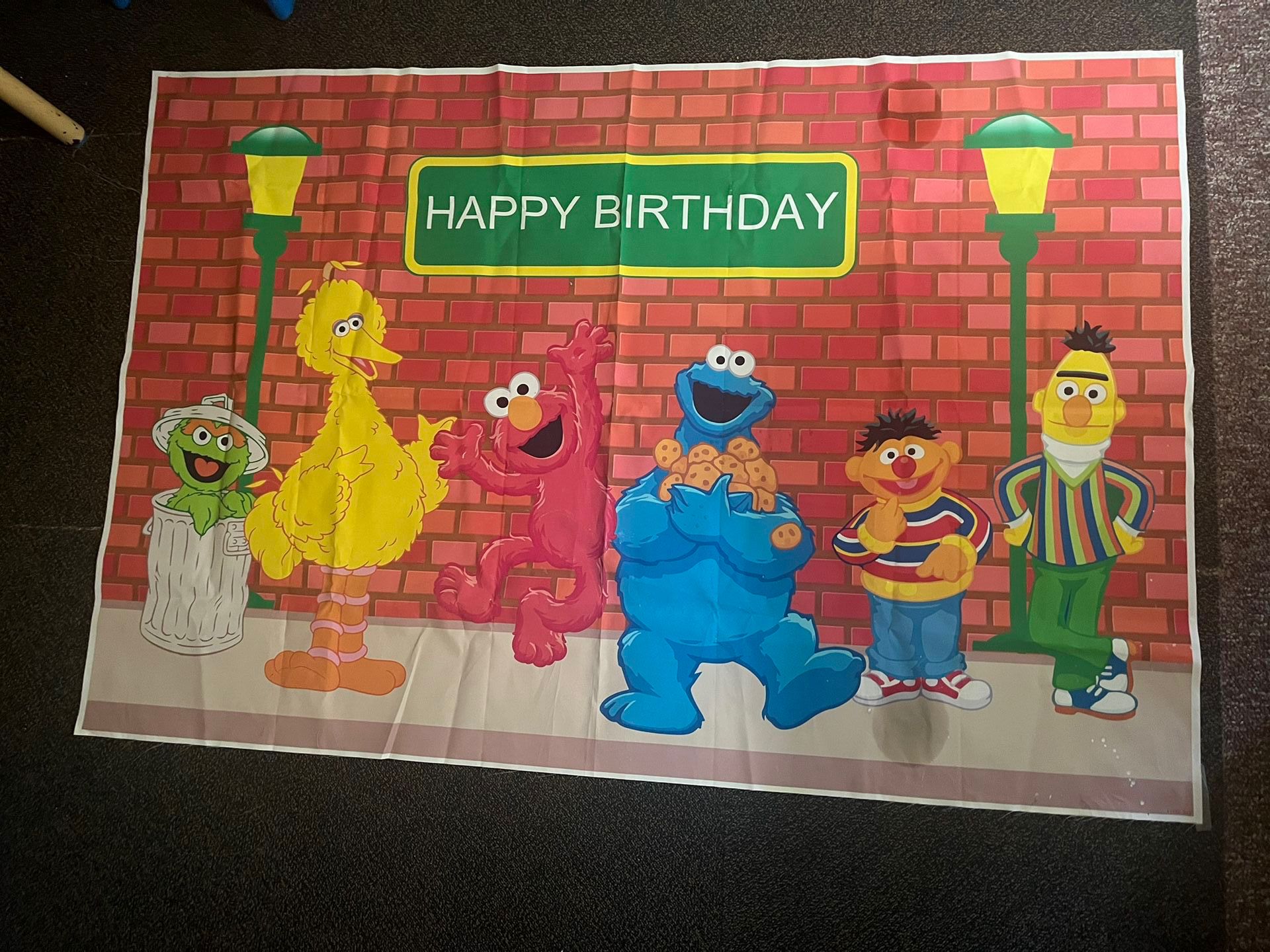 Elmo & Friends Happy Birthday Back Drop