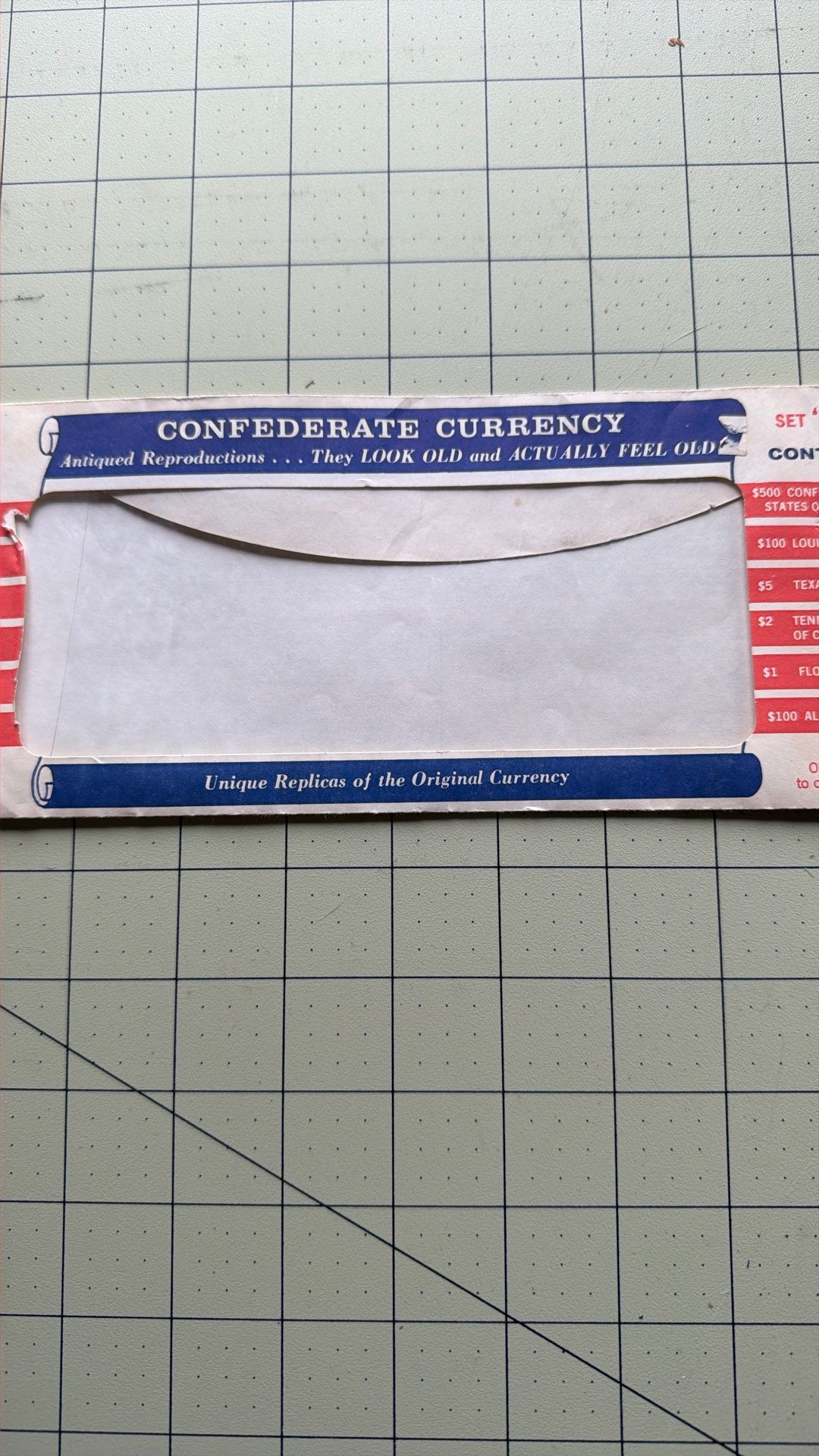 Antiqued Reproductions Confederate Currency