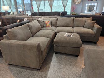 Sectional with ottoman included