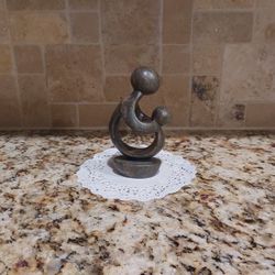 Mother Child Stone Figurine 