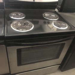 Stainless & Black Coil Top Range 