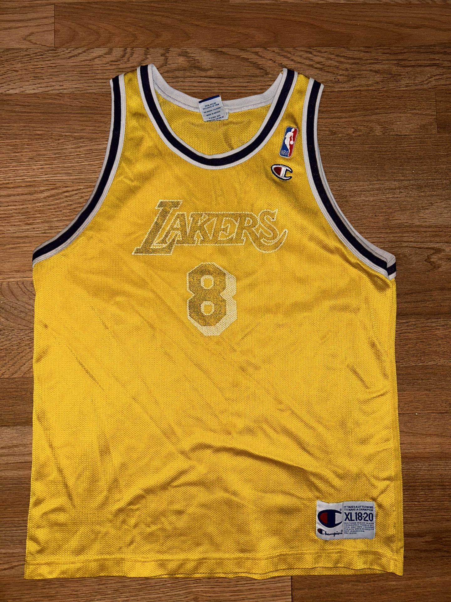 Kobe Bryant #8 ROOKIE Los Angeles LA Lakers Football jersey size Youth XL