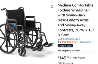 Brand New Med Line Wheelchair 