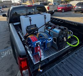Truck mobile wash setup