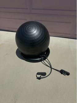 Exercise ball chair with base