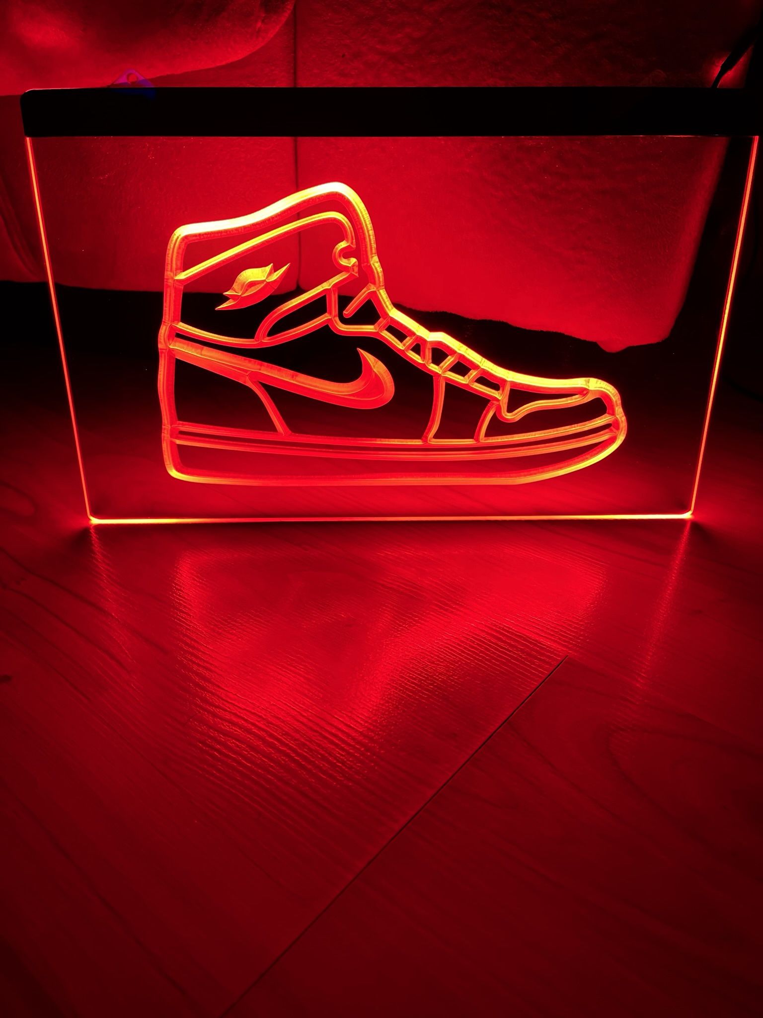 NIKE JORDAN LED NEON RED LIGHT SIGN 8x12