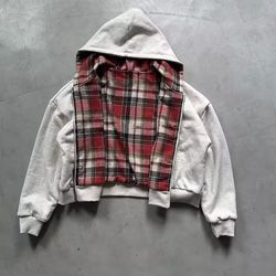 Y2K Plaid Zip Up Oversized | Unisex