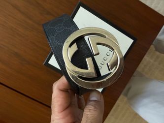 Gucci GG Supreme Belt with Interlocking G Buckle