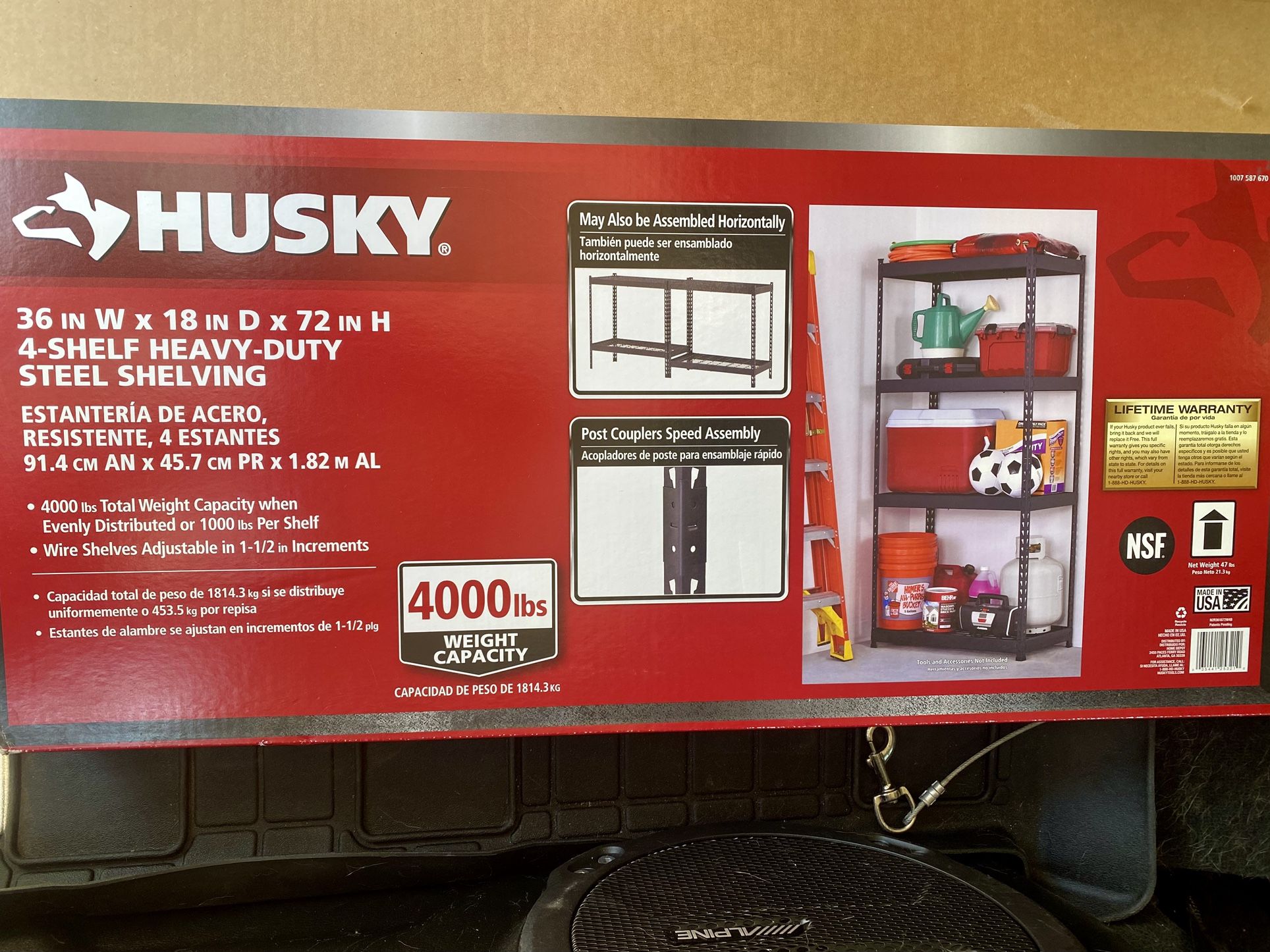 Steel Shelving, Heavy Duty (4-shelf)