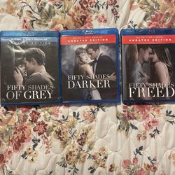 Fifty 50 Shades of Blu Ray 1 2 & 3 Grey Darker Freed Unrated ( Unrated )