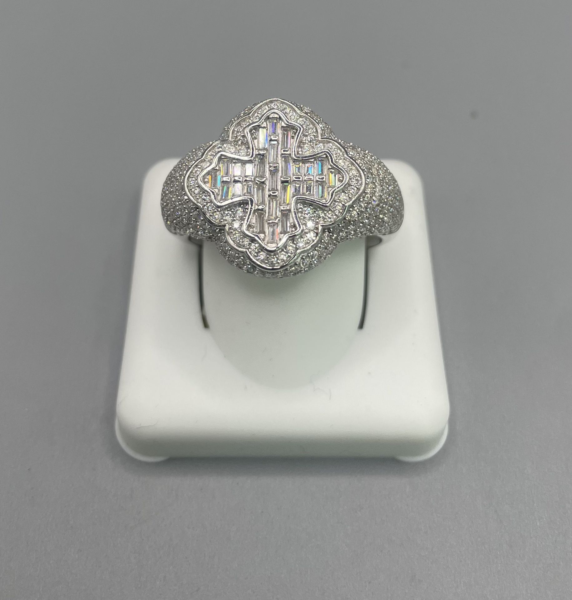 925 Silver Moissanite Men’s Ring 2ctw