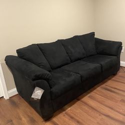 New Beautiful Comfortable Black Couch