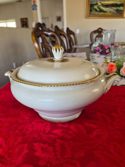 Antique Porcelain soup dish with lid